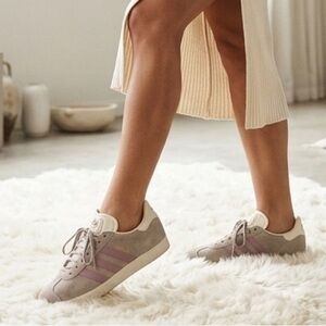 adidas Originals Gazelle adidas Women's Gray and Pink Sneakers